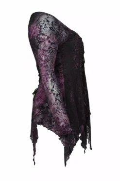 Violet Witch Tattered Top -Creepsville Horror Shop 00971
