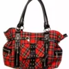 Rise Up Bag [RED PLAID] -Creepsville Horror Shop 1393603317755copy