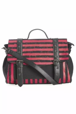 Kreepy Krueger Striped Bag [RED/BLACK] -Creepsville Horror Shop 1642509027BG34320RED3