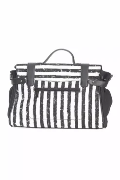 Spirit Summoner Striped Bag [BLACK/WHITE] -Creepsville Horror Shop 1642513632BG34320 20BLACK 20WHITE4copy