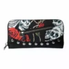 Skulls And Roses Wallet -Creepsville Horror Shop 1659429638WBN1428BLK1