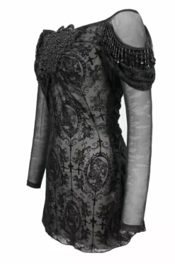 Netherworld Draped Shoulder Top 21 Netherworld Draped Shoulder Top -Creepsville Horror Shop 234rtyhjhgfrew