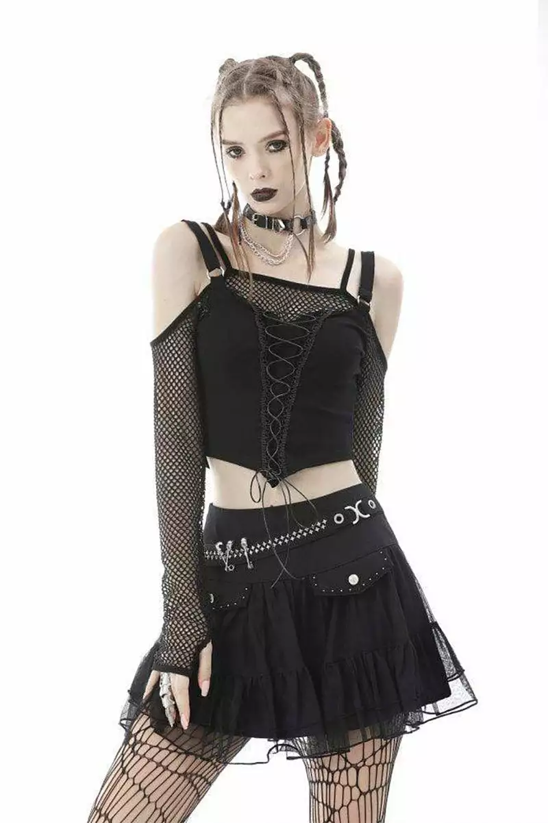 School Skullstice Mesh Mini Skirt 3 School Skullstice Mesh Mini Skirt