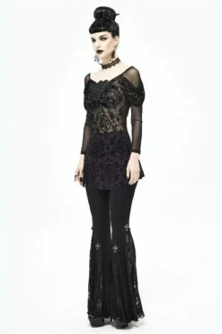 Netherworld Draped Shoulder Top 18 Netherworld Draped Shoulder Top -Creepsville Horror Shop 9eurewhjiwejwrwe