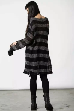 Abyss Knit Sweater [BLACK/GLITTER] [UNISEX] -Creepsville Horror Shop ABYSS KNIT SWEATER W D x1600 9b552b8c 02e9 45d5 8705 f755394c133c