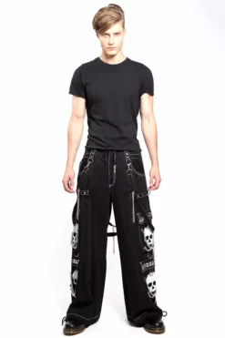 Tripp Super Skull Pants [Black/White] -Creepsville Horror Shop AF3770M BLKWHTSKULL FL