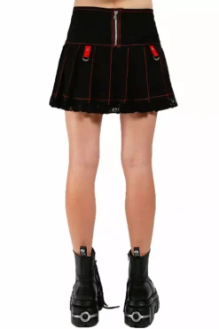 Midnight Pleated Skirt -Creepsville Horror Shop AF4036 BLKRED B 1000x 1e207062 6baa 41d5 9fa0 b8d3b73c3d30