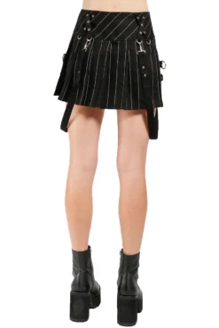 Tripp NYC Super D-Ring Skirt [Godfather Pinstripe] -Creepsville Horror Shop AF4065P BLACKWHITE B 1000x f3604b4f f47d 4ad9 8988 dbd3d22edc1d
