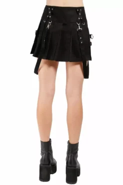 Tripp NYC Super D-Ring Skirt [Black] -Creepsville Horror Shop AF4065 BLK B 1000x db54e1a2 6ba9 4b44 9361 d82a3e538463