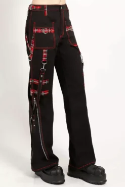 Tripp NYC Punk Rock Riveter Pants [Black/Red Plaid] -Creepsville Horror Shop AF4293 BLKREDPLD S 1000xcopy
