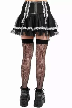 Lolita Tutu Skirt [Black/White] -Creepsville Horror Shop AF4333 BLKWHT B