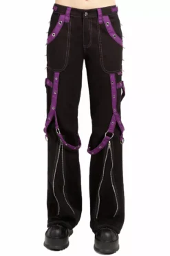 Tripp NYC Multi-Eyelet Pants [Black/Purple]