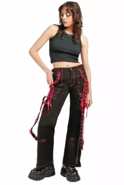 Lolita Dark Street Pants [Black/Pink] -Creepsville Horror Shop AF4380 BLACKPINK FULL 1000x f9b8251f 1531 465d 8506 53b67ec87494