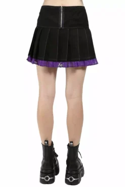 Lolita Pleated Skirt [Black/Purple] -Creepsville Horror Shop AF4386 BLKPURP B 1000x b734eed6 3c70 452d a4e0 1476318aa11c