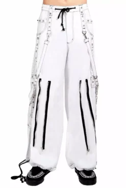 Tripp Back Up Skull Pants [White/Black]