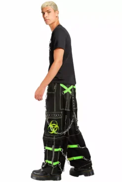 Tripp Biohazard Zip Off Pants [Black/Lime] -Creepsville Horror Shop AF7049M BLKLIME FULL1 1000x b30afe55 3cf5 4dd0 9b12 52021e761839