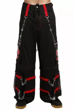 Tripp NYC Skull Bondage Pants [Black/Red]
