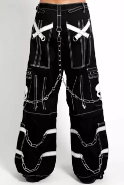 Tripp NYC Skull Bondage Pants [Black/White] -Creepsville Horror Shop AF7049M BLKWHT B 1000xcopy