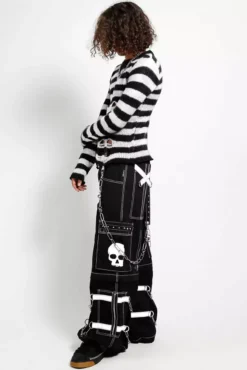 Tripp NYC Skull Bondage Pants [Black/White] -Creepsville Horror Shop AF7049M BLKWHT FULL 1000xcopy