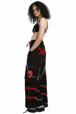 Tripp NYC Skull Bondage Pants [Black/Red] -Creepsville Horror Shop AF7049W REDBLK FULL 1000x c0122ff5 6584 492b 859d 6a8a5fe7ad87