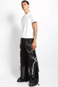 Tripp NYC Peep Dark Street Pants [BLACK/WHITE] -Creepsville Horror Shop AF7123M BLKWHTGING FULL 1000x 2e9c22d2 b149 49f2 995f eb9fdeae1bbc