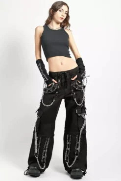 Tripp NYC Peep Dark Street Pants [BLACK/WHITE] -Creepsville Horror Shop AF7123 BLKWHT FULL 1000x 882548cb 72b2 422c ab82 1e952b39ed56