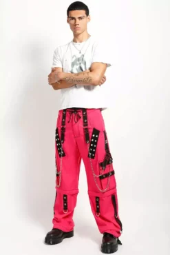 Tripp NYC Dark Cuff Pants [Pink/Black] -Creepsville Horror Shop AF7240M PINK FULL GUY 1000x 0b20e1ce f1b1 440d bbe3 ebc013a9862d