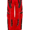 Tripp Dark Cuff Pants [Red] -Creepsville Horror Shop AF7240M RED F 1