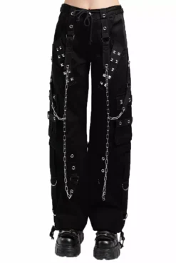 Tripp Dark Cuff Pants [Black] -Creepsville Horror Shop AF7240 BLKBLK F 1000x ef939549 67e1 40ff 8a22 7e04b8007255