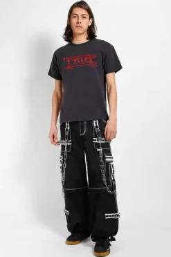 Tripp NYC Crazy Piper Pants [Black/White] -Creepsville Horror Shop AF7512M BLKWHT FULL 1000xcopy