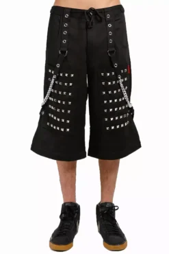 Tripp Monster Stud Pants 10 Tripp Monster Stud Pants -Creepsville Horror Shop AF7659M BLK SHORTS