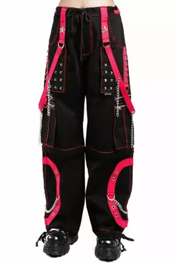 Tripp Step Chain Pants [Black/Pink] -Creepsville Horror Shop AF7713 BLKPINK F