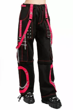 Tripp Step Chain Pants [Black/Pink] -Creepsville Horror Shop AF7713 BLKPINK S