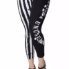 Strange & Unusual Stripe Capri Leggings -Creepsville Horror Shop Artboard2