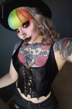 Bat Wing Corset Top -Creepsville Horror Shop Bat wing corset top4 600x900copy