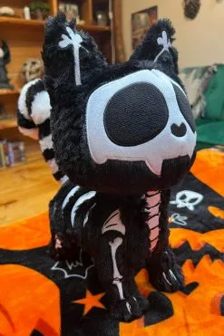 Skelekitty Plush Toy [Deluxe] -Creepsville Horror Shop Cat Stuffed Toy Gothic