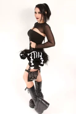 Black Unicorn Skeleton Purse 11 Black Unicorn Skeleton Purse -Creepsville Horror Shop CatalystUnicornBag 04