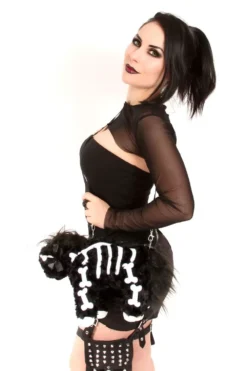 Black Unicorn Skeleton Purse 12 Black Unicorn Skeleton Purse -Creepsville Horror Shop CatalystUnicornBag 05
