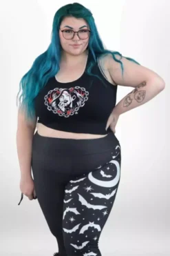 Bats And Stars High Waist Leggings -Creepsville Horror Shop Emo Leggings 7332082e 8580 4077 a5c4 8c620b51b7a0