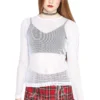 Tripp NYC Ladies Long Sleeve Fishnet Top [White] -Creepsville Horror Shop FN9181 WHT F 1000x 74f11096 c618 487c 8b9c 3ac482e78120