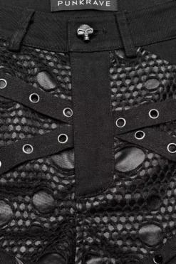 High-Waisted Garter Shorts 23 High-Waisted Garter Shorts -Creepsville Horror Shop Fishnet Shorts