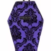 Damask Coffin Backpack [PURPLE] -Creepsville Horror Shop Goth Backpack c3072b23 2508 4b73 aac3 6a5e86f16ee0