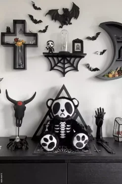 Grumpy Bones Bear -Creepsville Horror Shop Goth Bear Plush