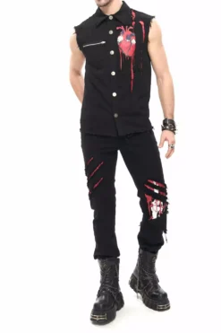 Manslaughter Shredded Pants -Creepsville Horror Shop Goth PunkRock Jeans