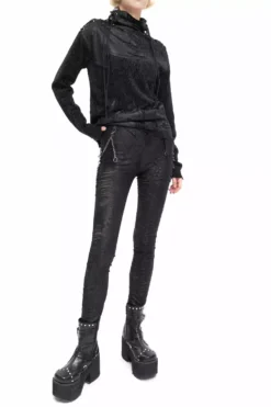 Snake Byte Shredded Leggings -Creepsville Horror Shop Gothic Leggings