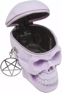 Grave Digger Skull Handbag [LILAC] -Creepsville Horror Shop GraveDiggerHandbag LILAC D x1600copy
