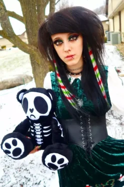 Grumpy Bones Bear -Creepsville Horror Shop Halloween Plush Toy