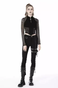 Grunge Core High Waisted Pants 15 Grunge Core High Waisted Pants -Creepsville Horror Shop High Waisted Goth Jeans