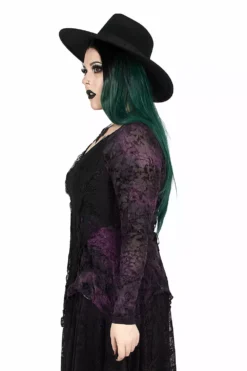 Violet Witch Tattered Top -Creepsville Horror Shop IMG 9266