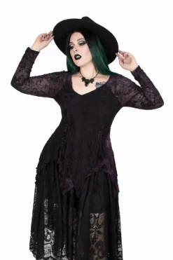 Violet Witch Tattered Top -Creepsville Horror Shop IMG 9270